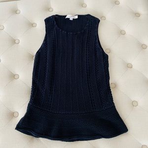 Loft knit Black Tank Top with Flare
